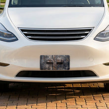 Distressed Cross aluminum front license plate