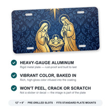 Nativity Scene aluminum front license plate