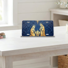 Nativity Scene aluminum front license plate