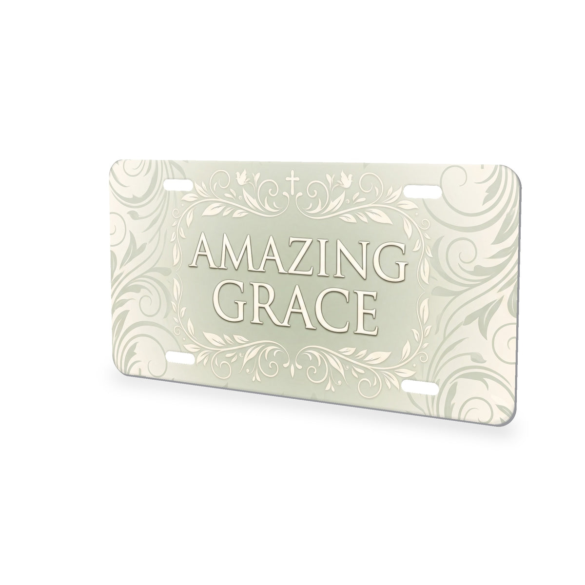 Amazing Grace aluminum front license plate