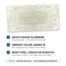 Amazing Grace aluminum front license plate