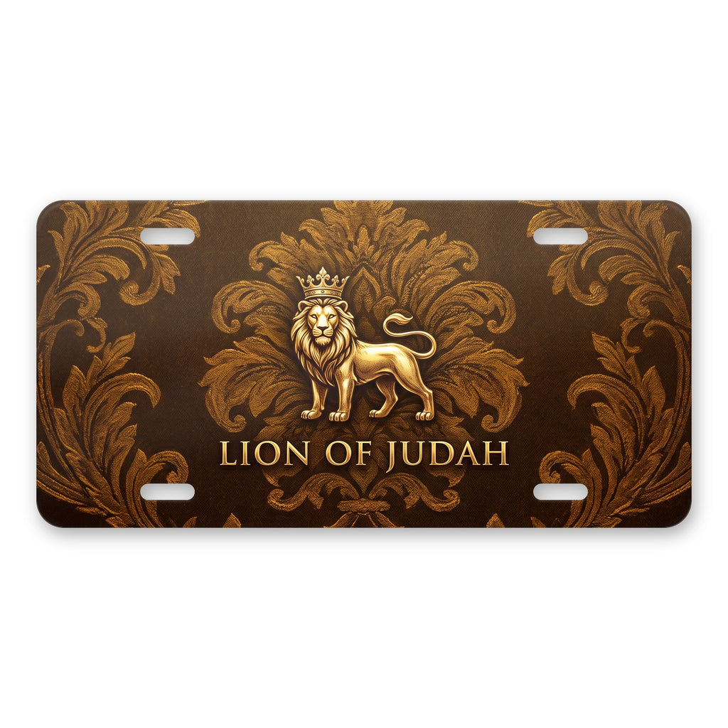 Lion Of Judah aluminum front license plate