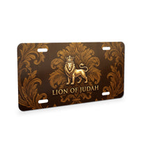 Lion Of Judah aluminum front license plate