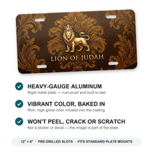 Lion Of Judah aluminum front license plate