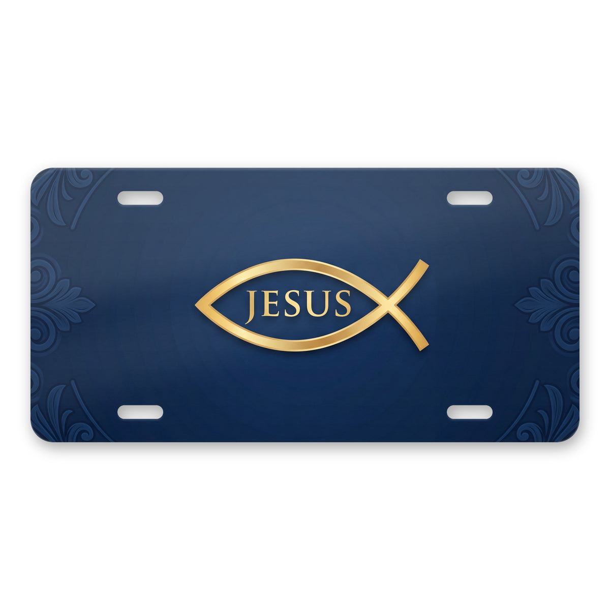 Ichthys Fish aluminum front license plate