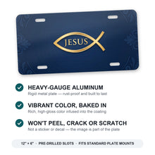 Ichthys Fish aluminum front license plate