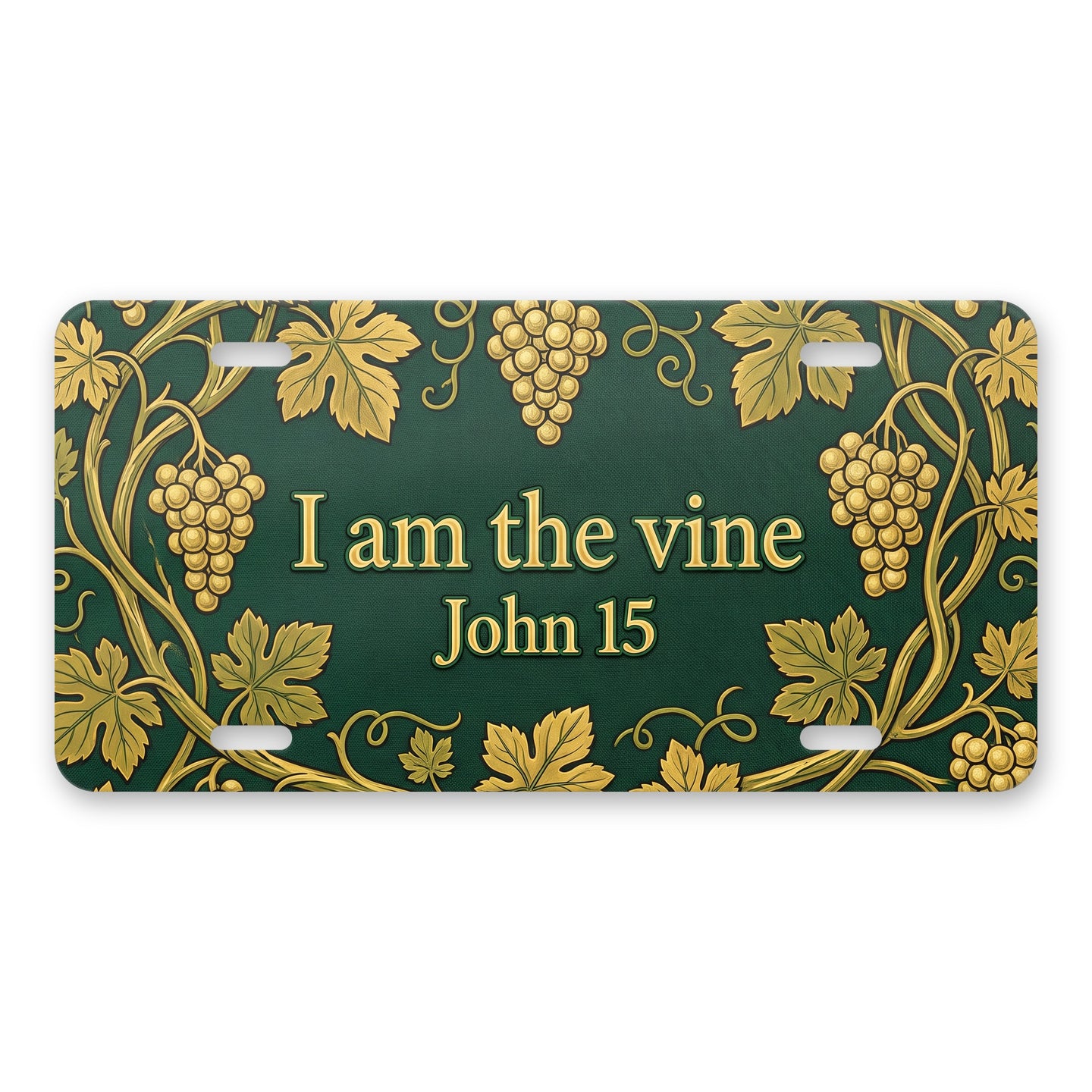 Grafted Vine aluminum front license plate