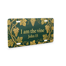 Grafted Vine aluminum front license plate