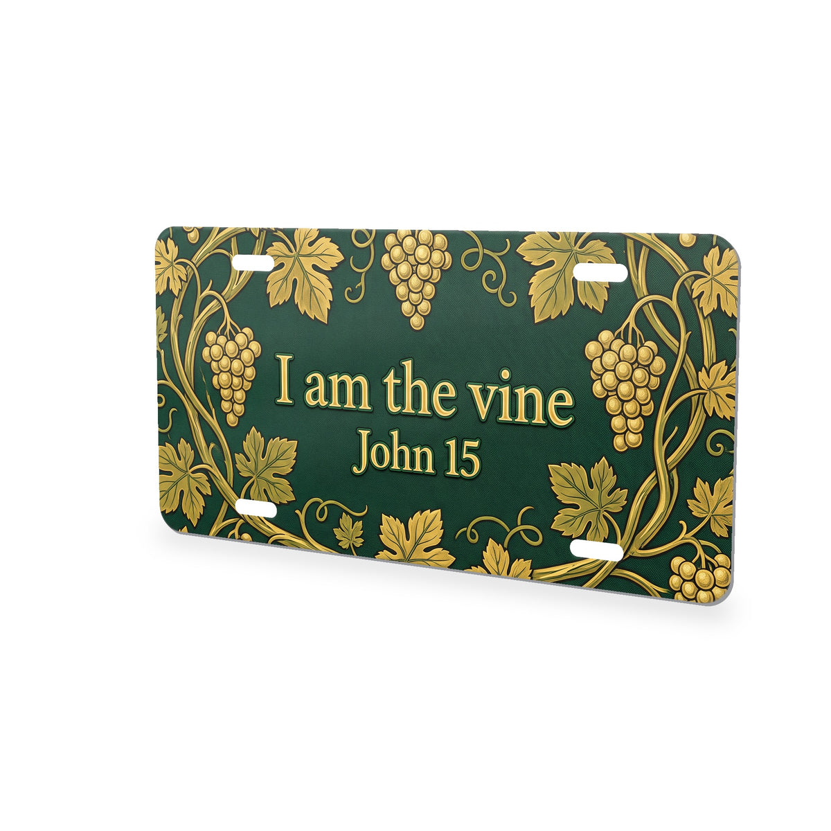 Grafted Vine aluminum front license plate