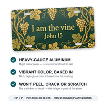 Grafted Vine aluminum front license plate