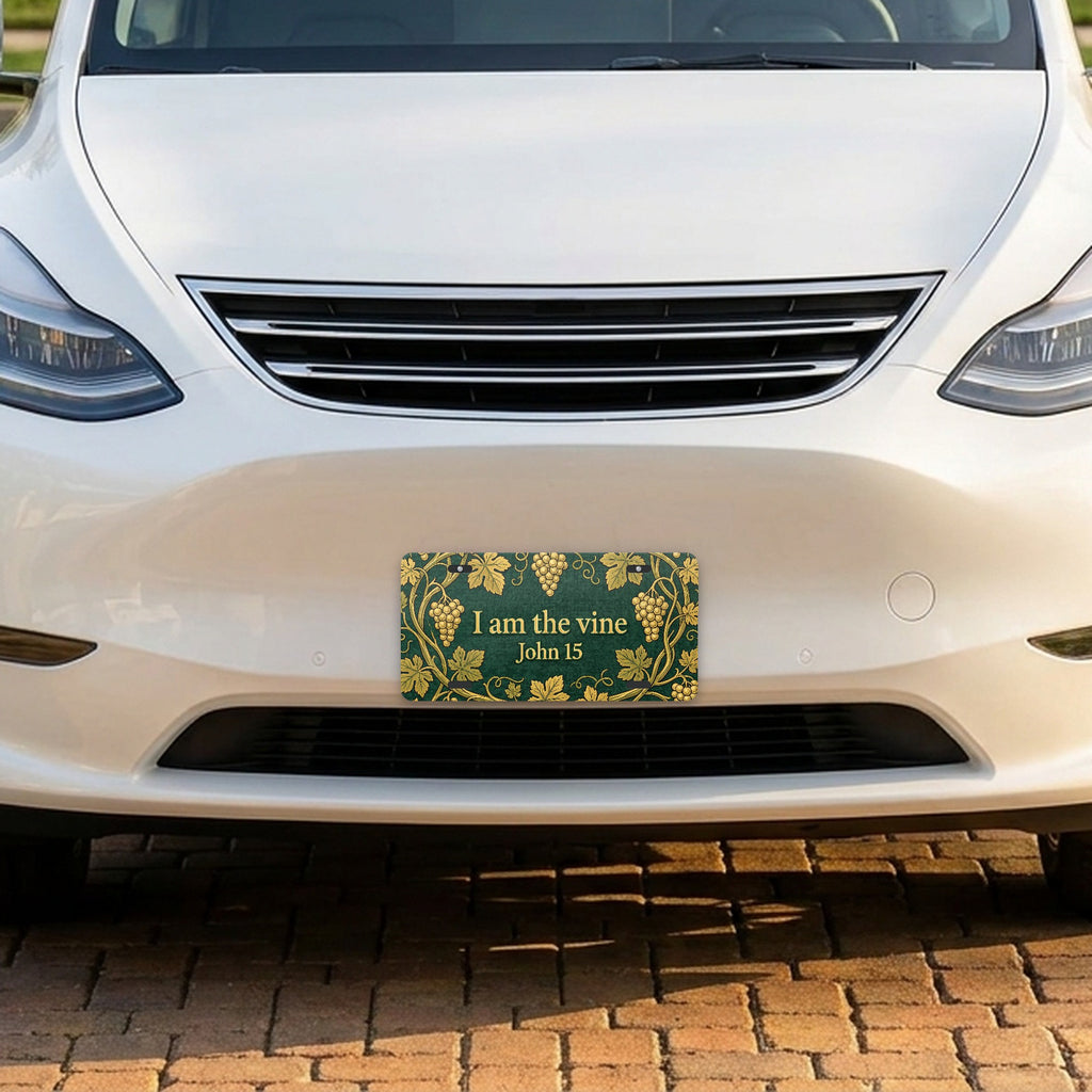 Grafted Vine aluminum front license plate