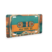 Cassette Tape aluminum front license plate