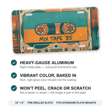 Cassette Tape aluminum front license plate