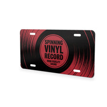 Vinyl Record aluminum front license plate