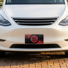 Vinyl Record aluminum front license plate