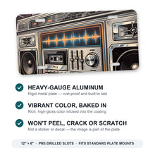 Boombox aluminum front license plate