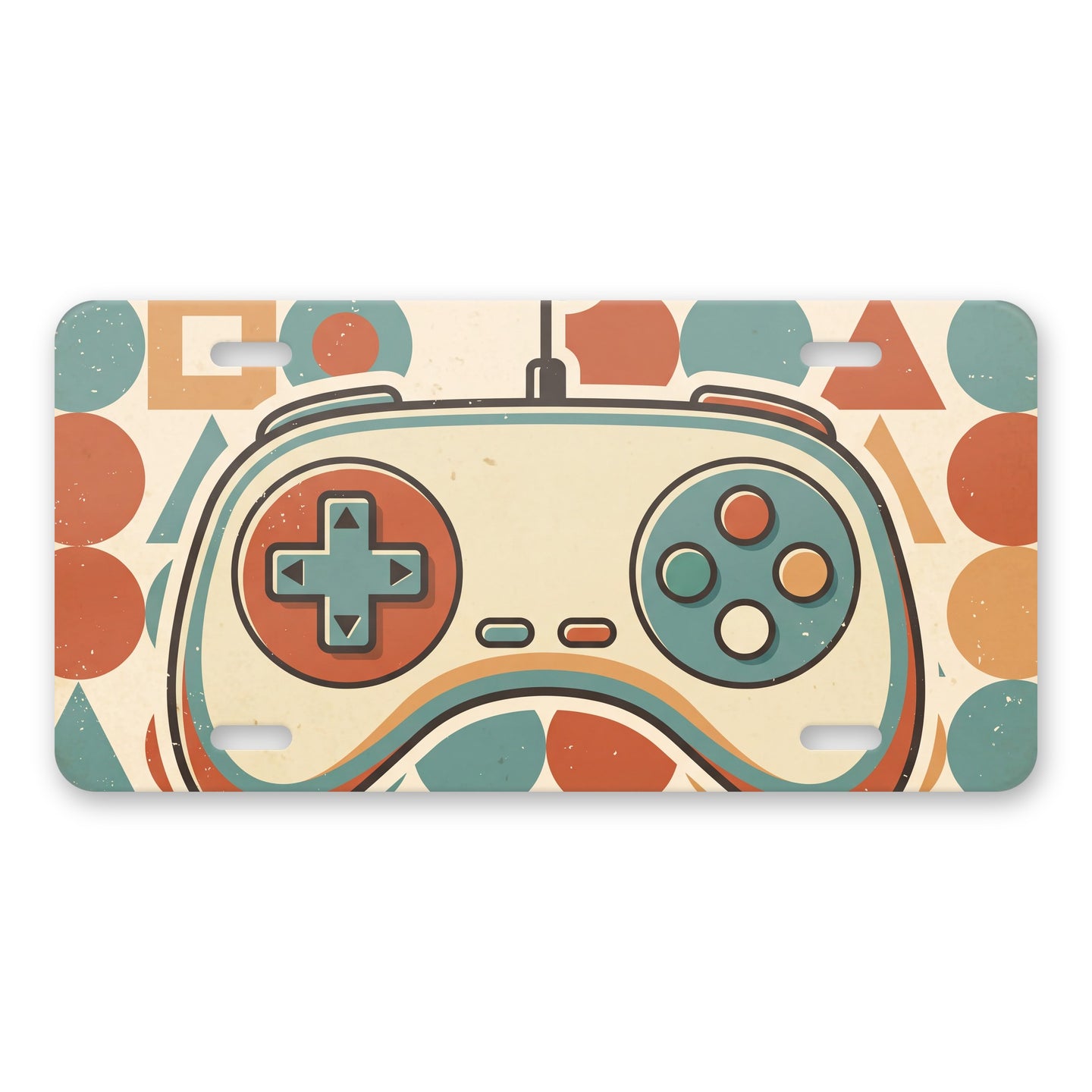 Retro Game Controller aluminum front license plate