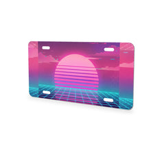Vaporwave Sunset aluminum front license plate