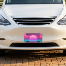 Vaporwave Sunset aluminum front license plate
