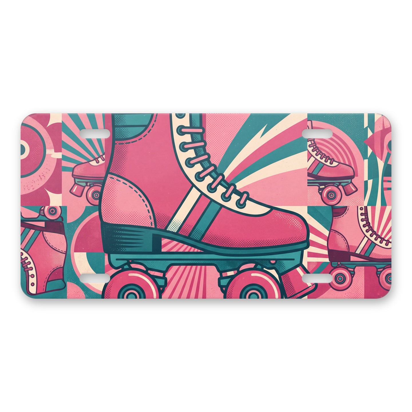 Roller Skates aluminum front license plate