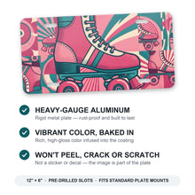 Roller Skates aluminum front license plate