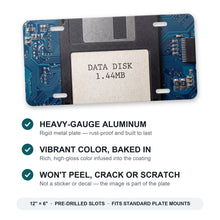 Floppy Disk aluminum front license plate