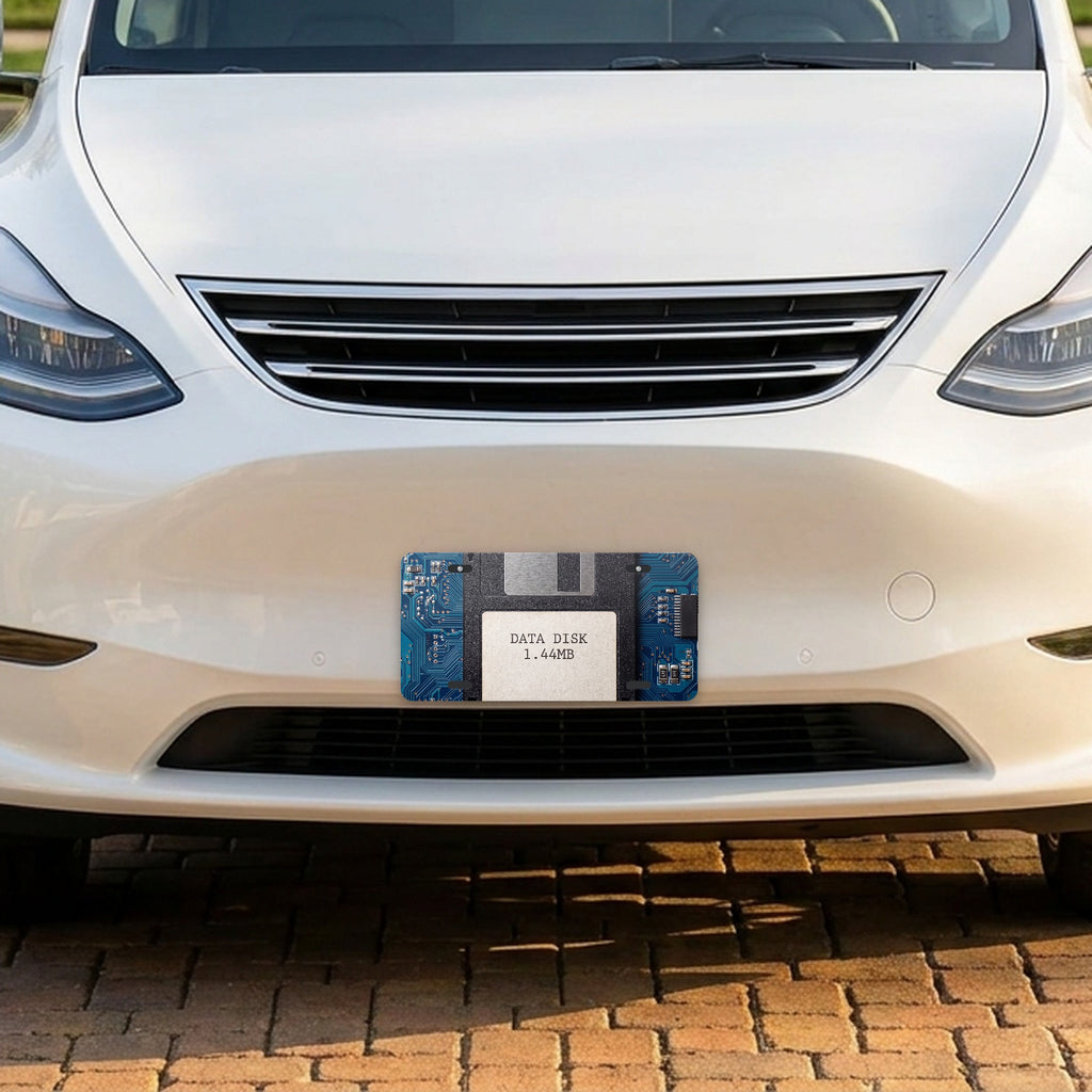 Floppy Disk aluminum front license plate