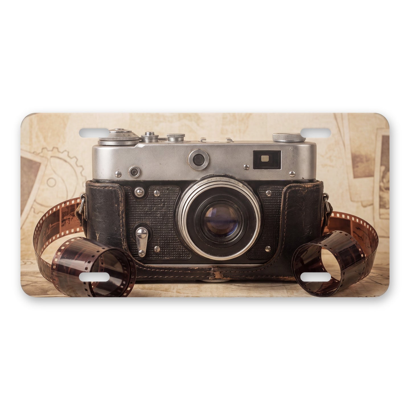 Film Camera aluminum front license plate