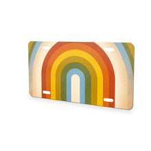 Retro Rainbow Stripes aluminum front license plate