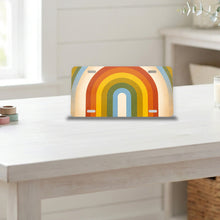 Retro Rainbow Stripes aluminum front license plate