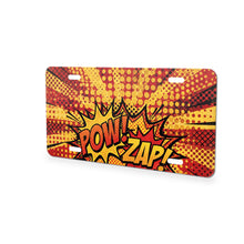 Pop Art Comic Dots aluminum front license plate