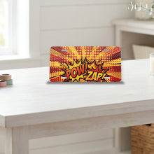 Pop Art Comic Dots aluminum front license plate