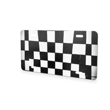 Checkerboard aluminum front license plate