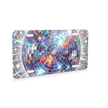 Disco Ball aluminum front license plate