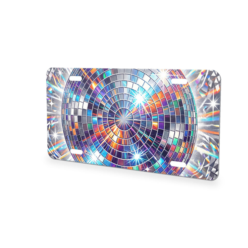 Disco Ball aluminum front license plate