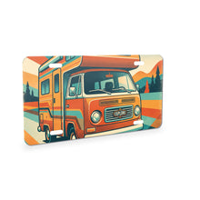 Retro Camper Van aluminum front license plate