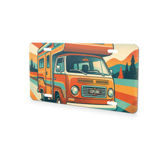 Retro Camper Van aluminum front license plate