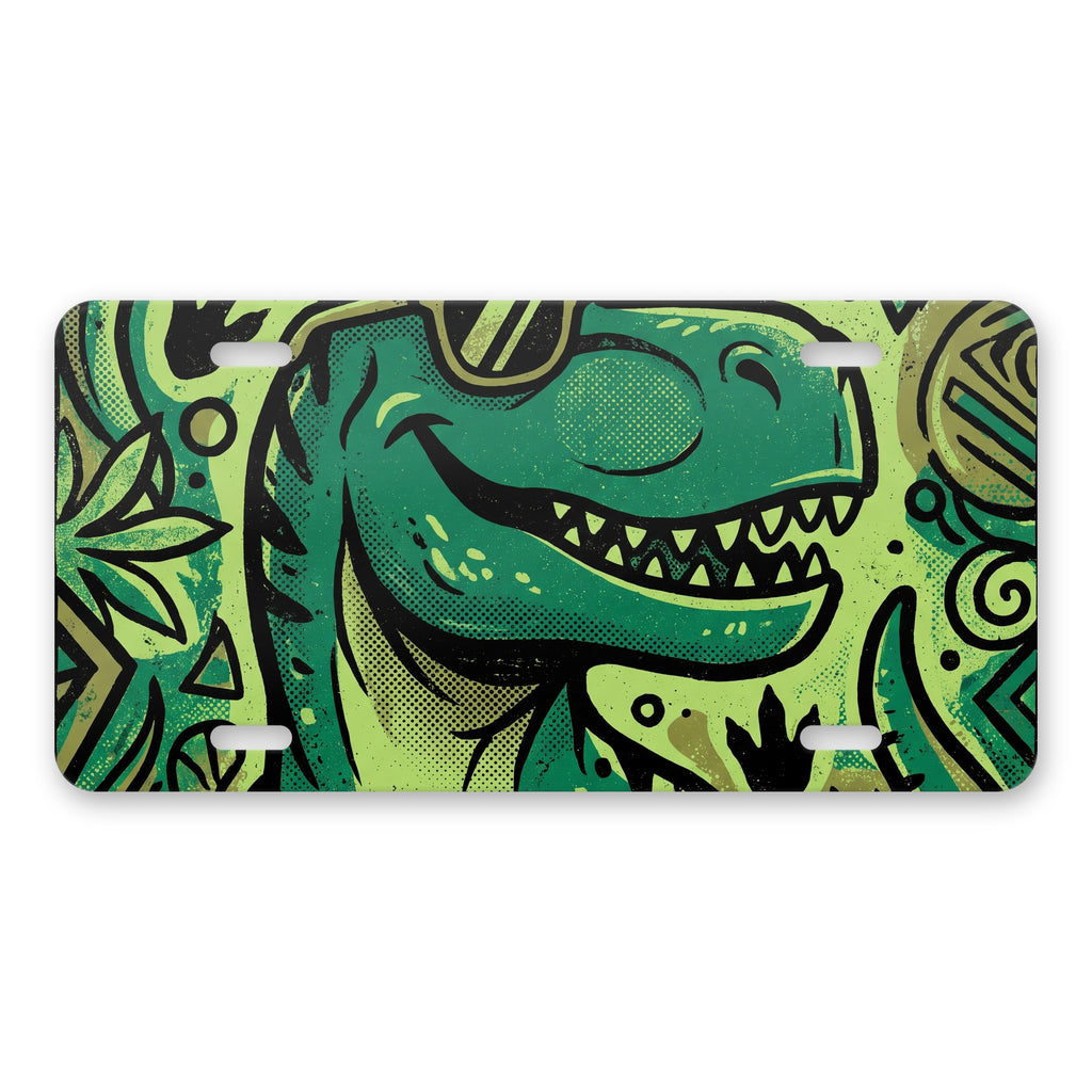 Dino T-Rex aluminum front license plate