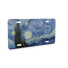 Starry Night aluminum front license plate