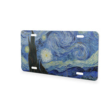 Starry Night aluminum front license plate