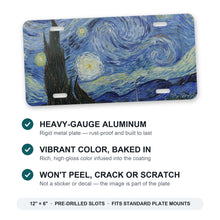 Starry Night aluminum front license plate