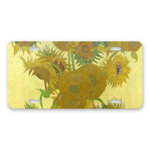 Van Gogh Sunflowers aluminum front license plate