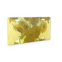 Van Gogh Sunflowers aluminum front license plate