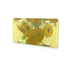 Van Gogh Sunflowers aluminum front license plate