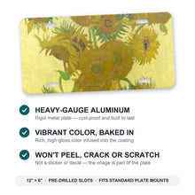 Van Gogh Sunflowers aluminum front license plate