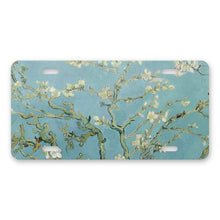 Almond Blossoms aluminum front license plate