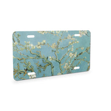 Almond Blossoms aluminum front license plate