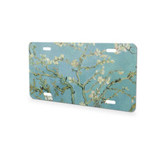 Almond Blossoms aluminum front license plate