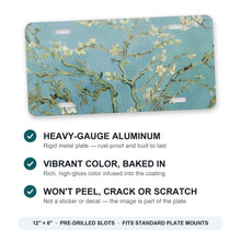 Almond Blossoms aluminum front license plate