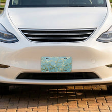 Almond Blossoms aluminum front license plate